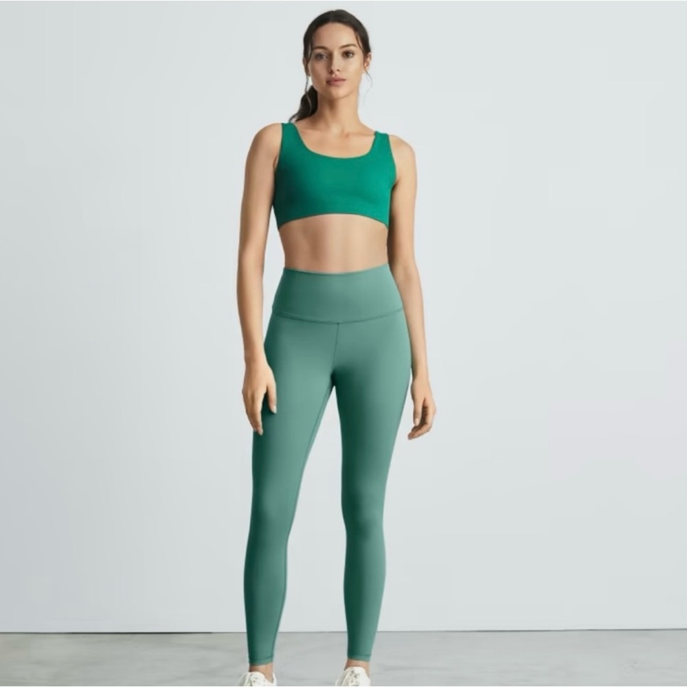 Everlane The Perform 24/7 Legging Dark Mint Green Ankle Length Size Small